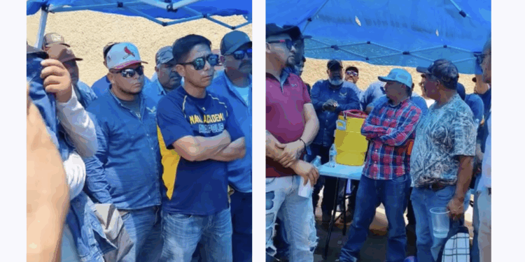 Los trabajadores de Obras Públicas mantienen la lucha por sus empleos.