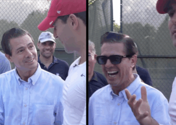 El expresidente reapareció entre carcajadas y aplausos en un espectáculo en Punta Cana.