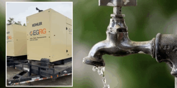 Ante nuevo corte de agua en la ciudad, Menera recurre a renta de generadores de luz a última hora.