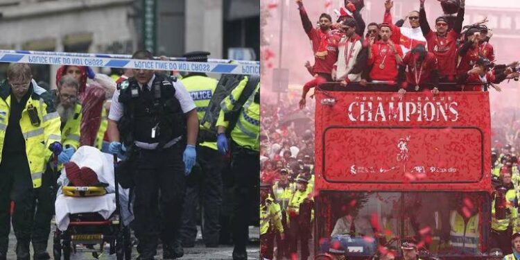 Atropello masivo empaña celebración del título de la Premier League en Liverpool.
