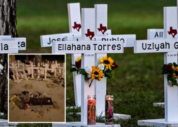 Vandalismo en memorial reaviva el dolor en Uvalde El jefe policial calificó el ataque como un acto cruel e insensible.