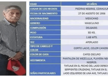 Continúa búsqueda de adulto mayor desaparecido en Piedras Negras.