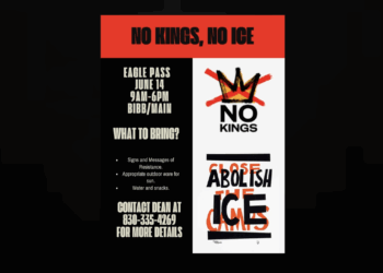 “No Kings / No ICE”: protesta nacional llega a Eagle Pass.