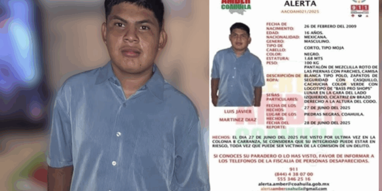 La familia de Luis Javier reportó su ausencia tras salir de casa; se investiga en hospitales, centros de detención y con autoridades de Estasos Unidos.
