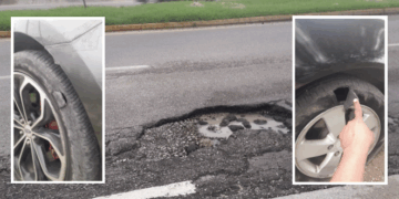 Alcalde promete apoyo a afectados por bache en bulevar República.