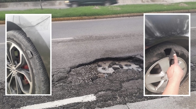 Alcalde promete apoyo a afectados por bache en bulevar República.