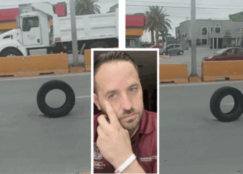 Ciudadanía reclama por baches al alcalde.