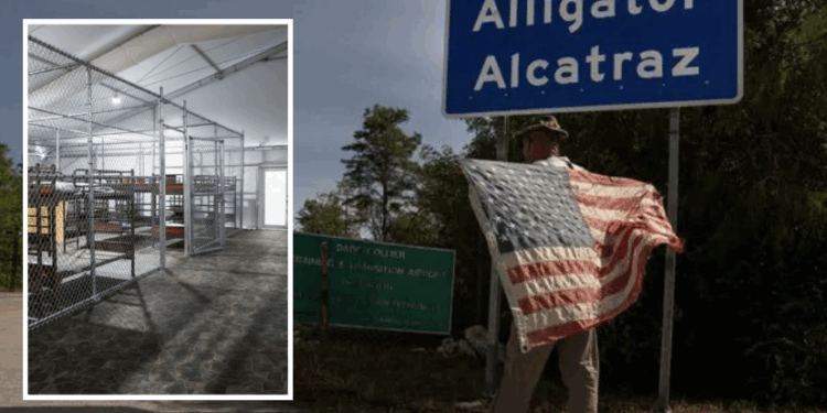 DeSantis planea incorporar soldados para agilizar trámites en ‘Alligator Alcatraz’.