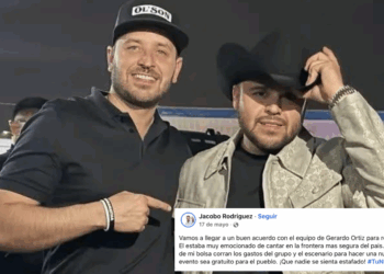 Gerardo Ortiz exige pago completo para nueva presentación en Piedras Negras.