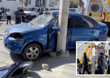 El percance ocurrió en el cruce de Morelos y Abasolo.