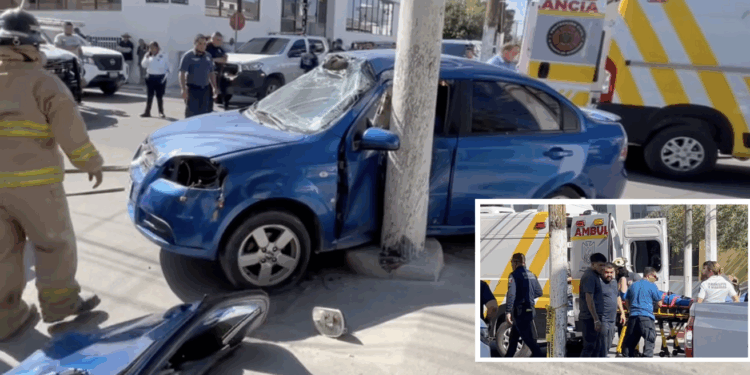 El percance ocurrió en el cruce de Morelos y Abasolo.