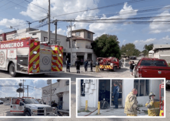 Explosión de tanque de gas provoca incendio en pastelería de la colonia Los Montes.