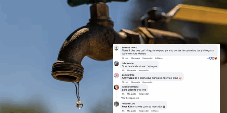 Vecinos reclaman: “Ya llevamos tres días sin agua”.