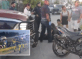 Parejas de jóvenes terminan hospitalizadas tras accidentes en moto.