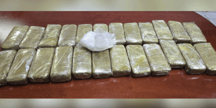 Asegura Policía Estatal cargamento de droga en Frontera.