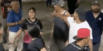 Un ampáyer de la tercera edad resultó agredido.