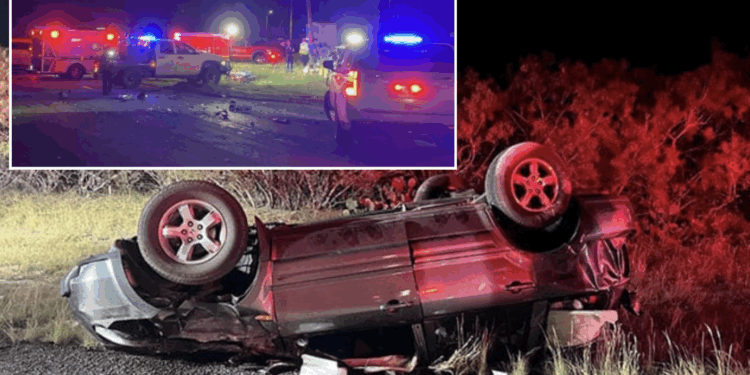 Pierde la vida conductor en volcadura al sur de Bracketville.