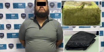 Cae sujeto con 10 kilos de marihuana.