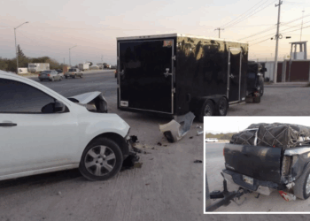 Paisano que venía de Georgia provoca accidente en el libramiento Carranza.