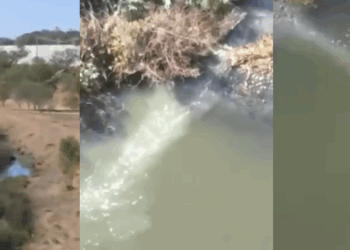 Video revela grave contaminación rumbo al río Bravo.