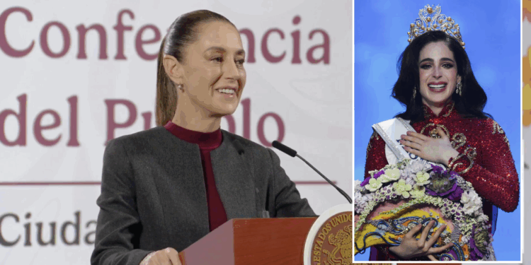 Aplaude Sheinbaum triunfo de Fátima Bosch en Miss Universo.