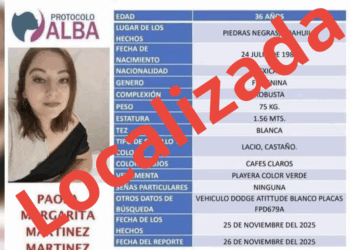 Fiscalía confirma ubicación de Paola Martínez.