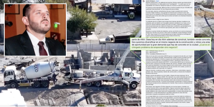 Alcalde reconoce que su familia opera la concretera que abastece obras del Municipio.