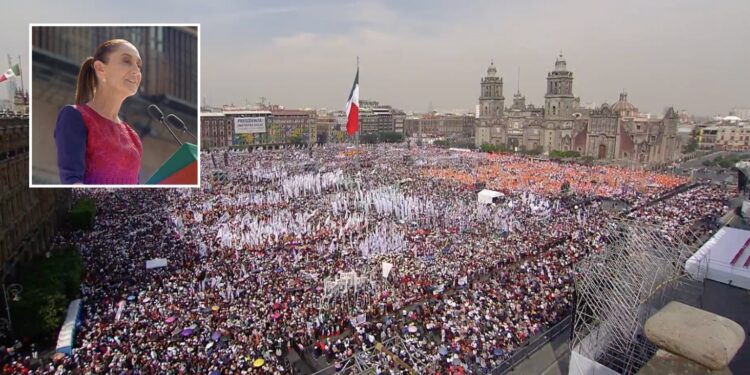 Más de 600 mil asistentes respaldan a la mandataria al grito de “Presidenta”.