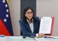 Delcy Rodríguez denuncia “secuestro ilegal” del presidente Maduro.