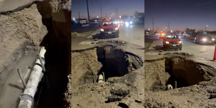 Reparan fuga en Pérez Treviño.