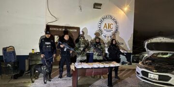 Localizan cargamento de droga durante revisión vehicular en Nava.