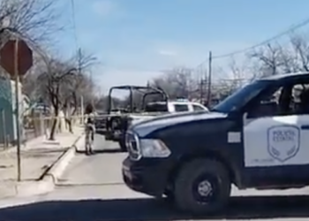 Autoridades resguardaron la zona durante el cateo en el Ejido Piedras Negras.