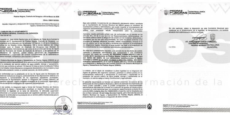 Contraloría emplaza a Cabildo para renovar Consejo de SIMAS en un plazo de cinco días.