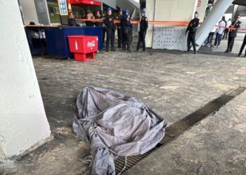 En la zona de palcos ocurrió el accidente previo al partido.