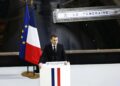 Emmanuel Macron durante su mensaje sobre la estrategia de defensa francesa.