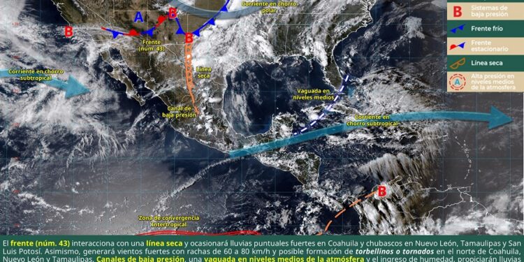 Se prevén lluvias y viento durante todo el fin de semana en la región norte.