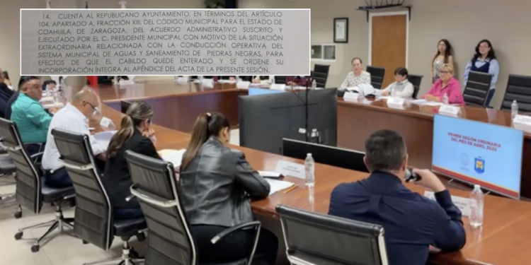 El Cabildo de Piedras Negras conocerá este miércoles el acuerdo ya ejecutado Jacobo para asumir la conducción operativa de SIMAS.