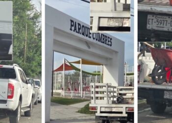 Usan vehículos oficiales y personal municipal en arranque de campaña de Mayra Rubí en PN.