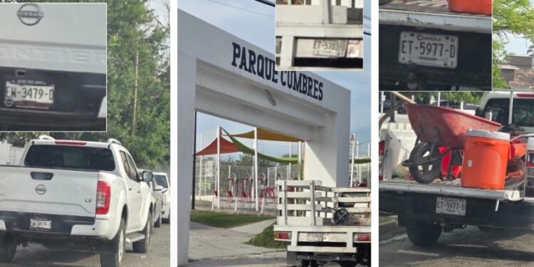 Usan vehículos oficiales y personal municipal en arranque de campaña de Mayra Rubí en PN.
