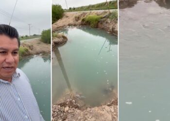 Menera exhibe fuga de agua en Bordo Norte y acusa incapacidad del gobierno municipal. 