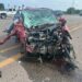 Aparatoso accidente vial se registró en el kilómetro 216 de la carretera federal 57, en el tramo Nava-Piedras Negras.