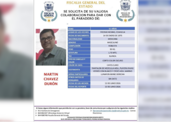 La Fiscalía de Personas Desaparecidas de Coahuila mantiene activa la búsqueda de Martín Chávez Durón, desaparecido en Piedras Negras.