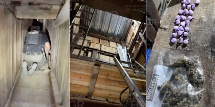 Reportan el hallazgo de un narcotúnel en la frontera entre Tijuana y San Diego.