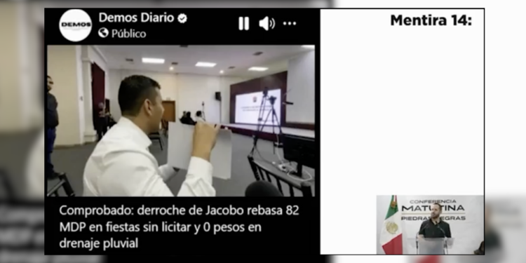 Entre insultos a Demos, Jacobo rechaza críticas por fiestas, drenajes y pavimentación.