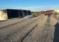 Vuelca tráiler en la carretera 277 entre Eagle Pass y Carrizo Springs.