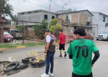 El vocero de SIMAS, Alexis González, no informó una fecha para iniciar la reparación del socavón de la Bravo.