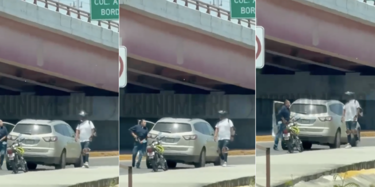 Video exhibe discusión vial con presencia de arma y ausencia de vigilancia policial.