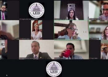 Diputación Permanente sesiona a distancia tras disturbios en el Congreso de Coahuila.