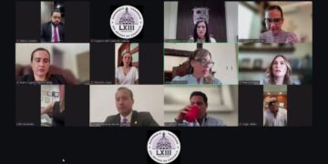 Diputación Permanente sesiona a distancia tras disturbios en el Congreso de Coahuila.