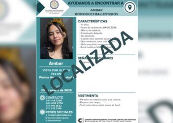 Confirman localización de Ámbar Rodríguez Ballesteros en Piedras Negras.